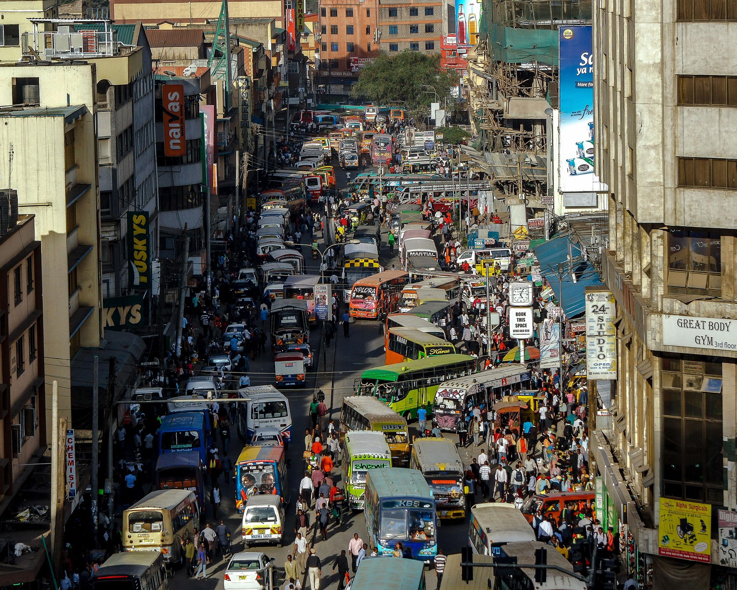 Chaos in Nairobi streets